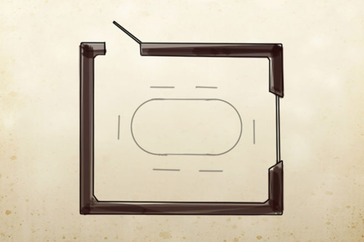 Skiss planritning konferensrum Spinnmästaren