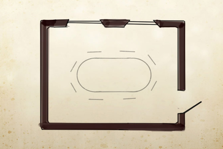 Skiss planritning Strömstedt konferensrum