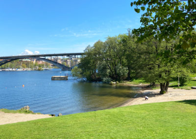 Långholmsbadets strand på Långholmen