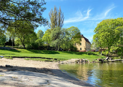 Långholmsbadets strand på Långholmen